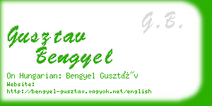 gusztav bengyel business card